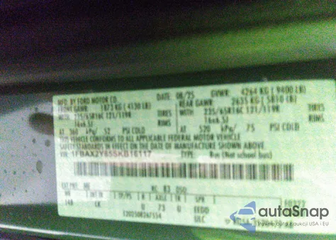 2025 Ford Transit-350 Passenger Van Xl из США, поврежденный, VIN 1FBAX2Y85SKB16117